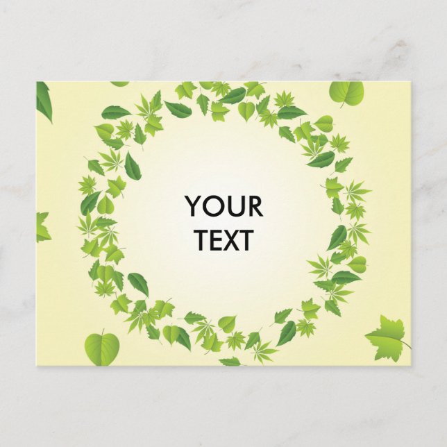 Carte Postale Feuille du printemps (Devant)