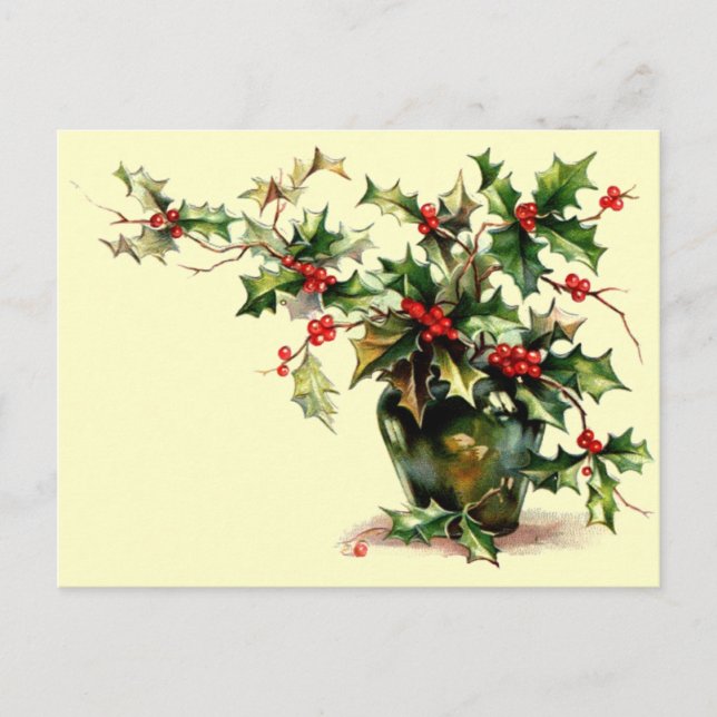 Carte postale Feuille Holly (Devant)