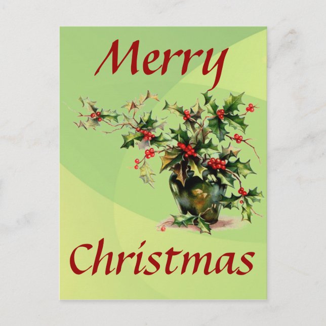 Carte postale Feuille Holly (Devant)