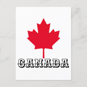 CARTE POSTALE FEUILLE MAPLE DU CANADA - FÊTE DU CANADA