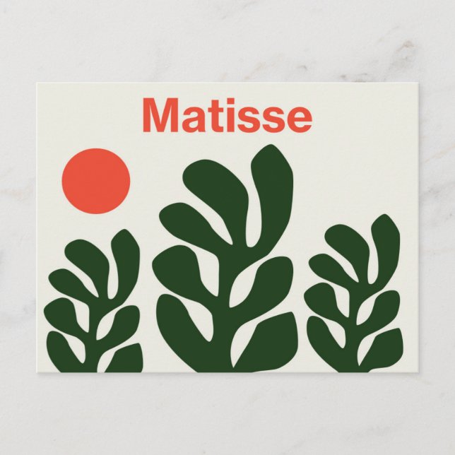 Carte postale Feuille Matisse (Devant)