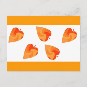 Carte Postale feuille orange - mariage rustique