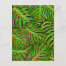 Carte postale Feuille Rainbow Monstera