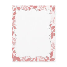 Carte postale Feuille rose