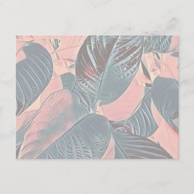 Carte postale Feuille rose (Personnaliser) (Devant)