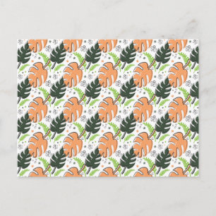 carte postale feuille tropicale