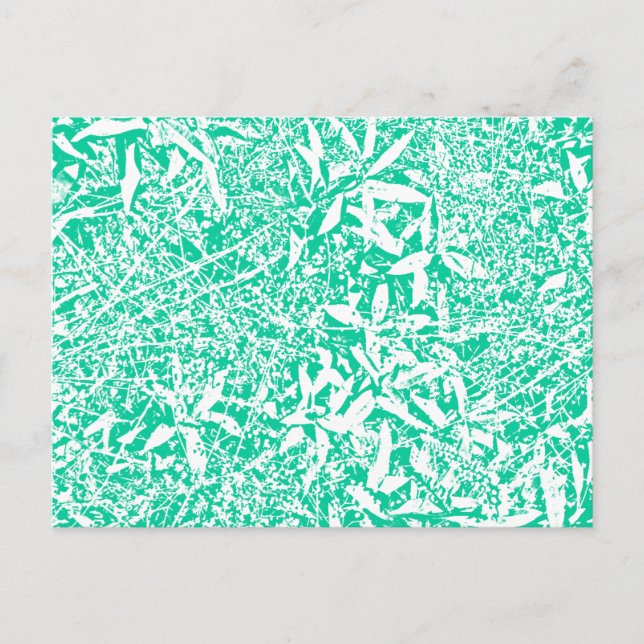 Carte Postale feuille (vert et blanc) (Devant)