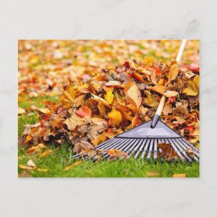 Carte Postale Feuilles automnales avec serrure