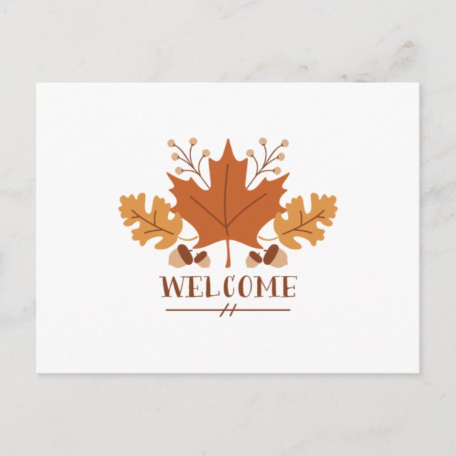 Carte Postale Feuilles d'accueil (Devant)