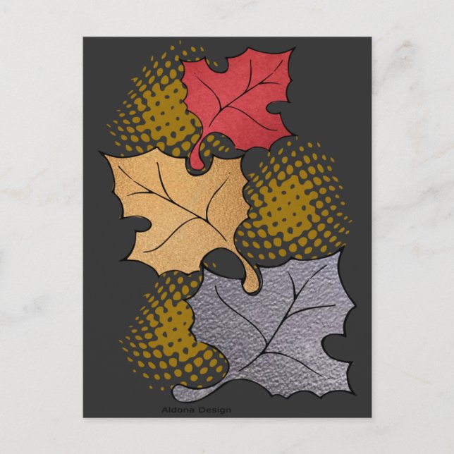 Carte Postale Feuilles d'automne (Devant)