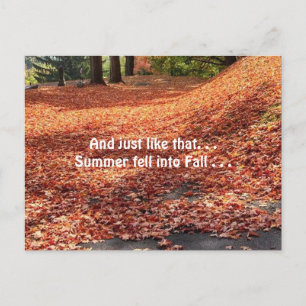 Carte Postale Feuilles d'automne