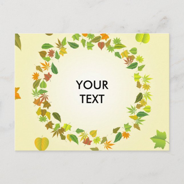 Carte Postale Feuilles d'automne (Devant)