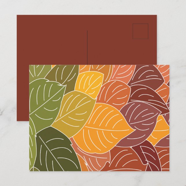 Carte Postale Feuilles d'automne (Devant / Derrière)