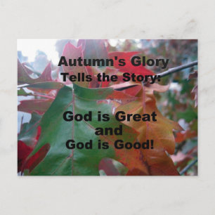 Carte Postale Feuilles d'automne avec poème