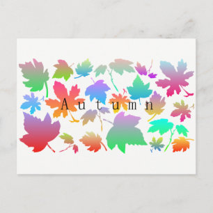 Carte Postale Feuilles d'automne colorées