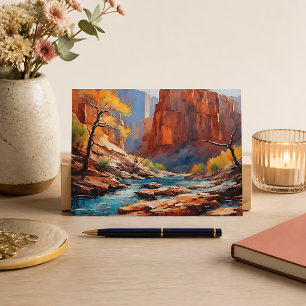 Carte Postale Feuilles d'automne dans le canyon