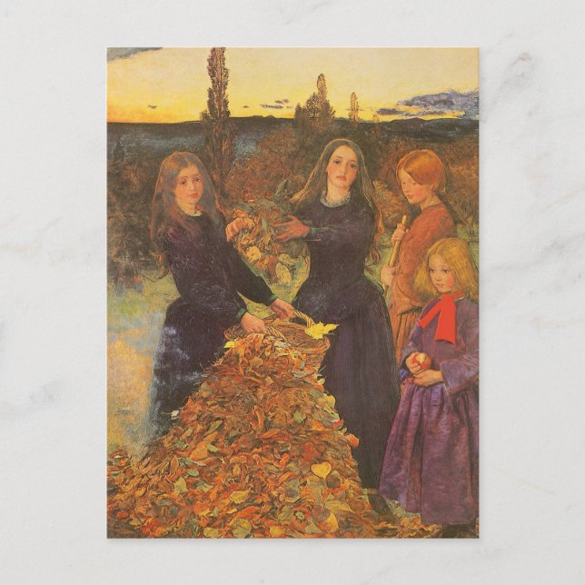 Carte Postale Feuilles d'automne de Sir John Everett Millais (Devant)