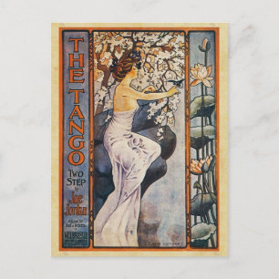 Carte Postale Feuilles de chansons vintages - Le Tango