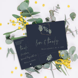 Carte Postale Feuilles de Eucalyptus Mignonnes Remerciements de