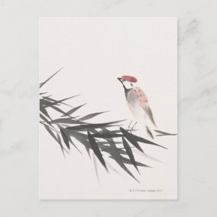 Carte Postale Feuilles de moelle épinière et bambou