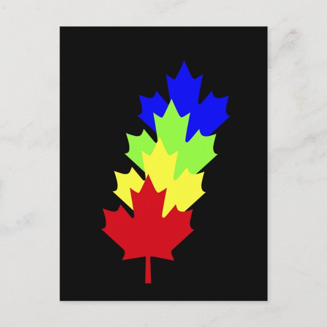 Carte Postale Feuilles d'érable - Canada (Devant)