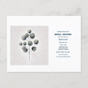 Carte Postale Feuilles d'eucalyptus Art de feuilles Mariage Ente