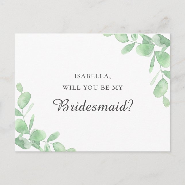 Carte Postale Feuilles eucalyptus.  (Devant)