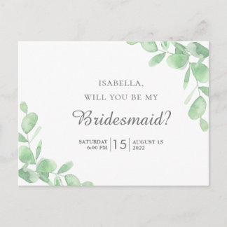 Carte Postale Feuilles eucalyptus.