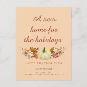 Carte Postale feuilles rustiques remerciement faire-part émouvan