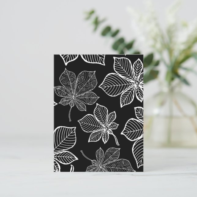 Carte Postale Feuilles stylisées 3 (Debout devant)