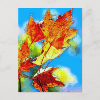 Carte Postale Feuilles tombantes