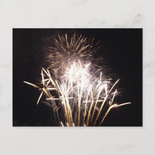 Carte Postale Feux d'artifice blancs et or I Célébration patriot