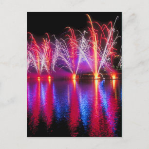 Carte Postale Feux d'artifice brillants