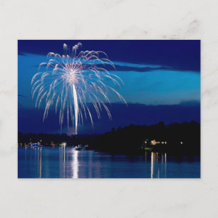 Carte Postale Feux d'artifice de East Gull Lake au-dessus de la