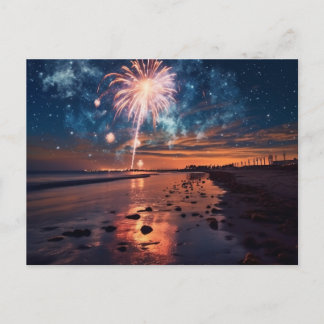 Carte Postale Feux d'artifice de Pretty Beach