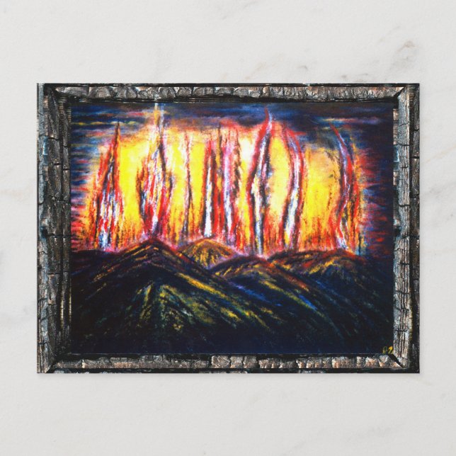 Carte Postale Feux de fourrage (Devant)