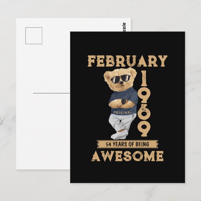 Carte Postale Février 1969 54 Ans D'Être Impressionnant (Devant / Derrière)