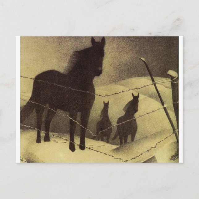 Carte Postale Février par Grant Wood (Devant)