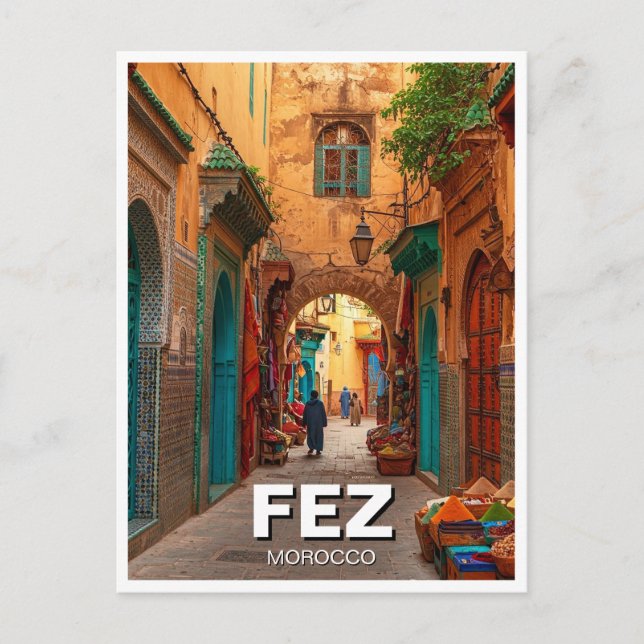 Carte Postale Fez Maroc Voyages (Devant)