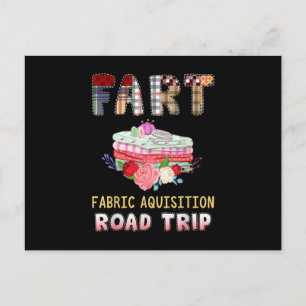 Carte Postale Ffunny Quilting Fabric Acquisition Road trip