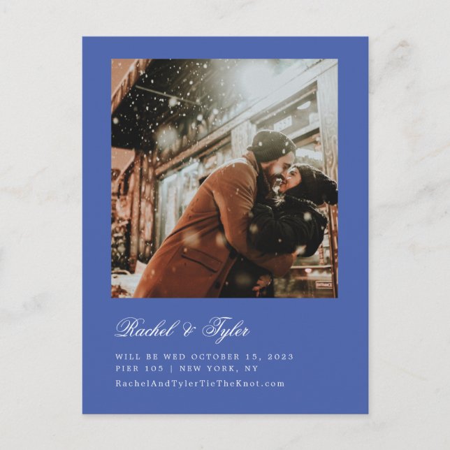 Carte Postale Fiançailles de légende officiel Enregistrer la dat (Devant)