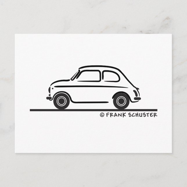 Carte Postale Fiat 500 Cinquecento (Devant)