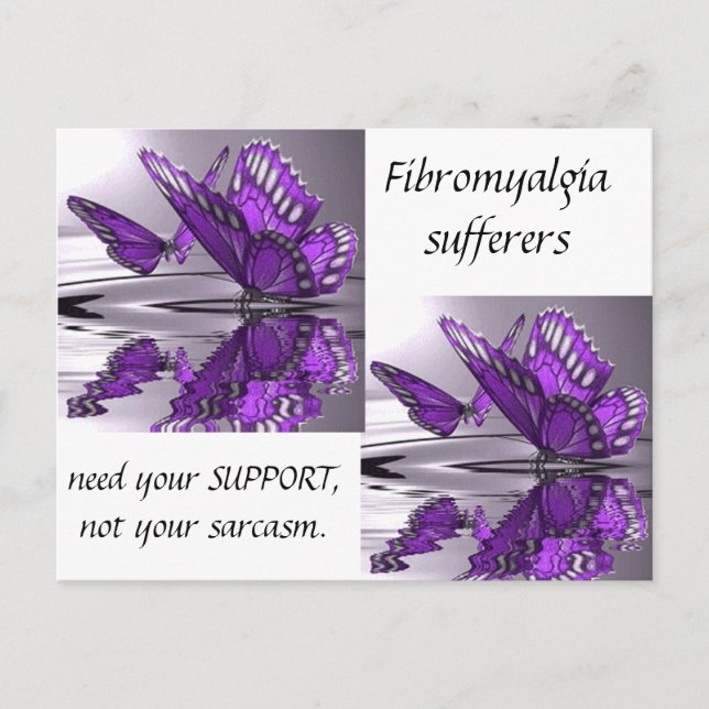 Carte Postale Fibromyalgie Support pas Sarcasme (Devant)
