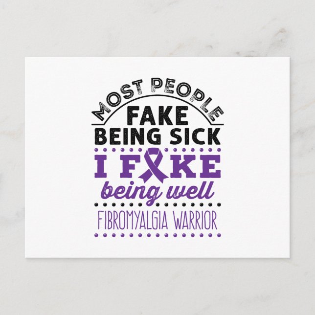 Carte Postale Fibromyalgie Warria Fake Être bien (Devant)