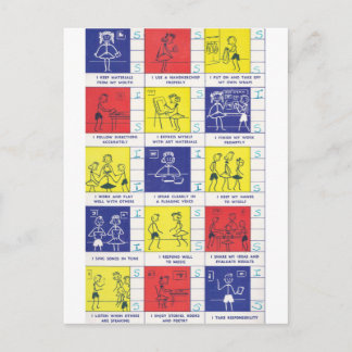 Carte Postale Fiche de rapport de la maternelle