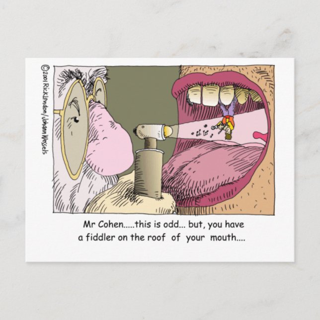 Carte Postale Fiddler sur le Toit Cadeaux et T-shirts d'odontolo (Devant)
