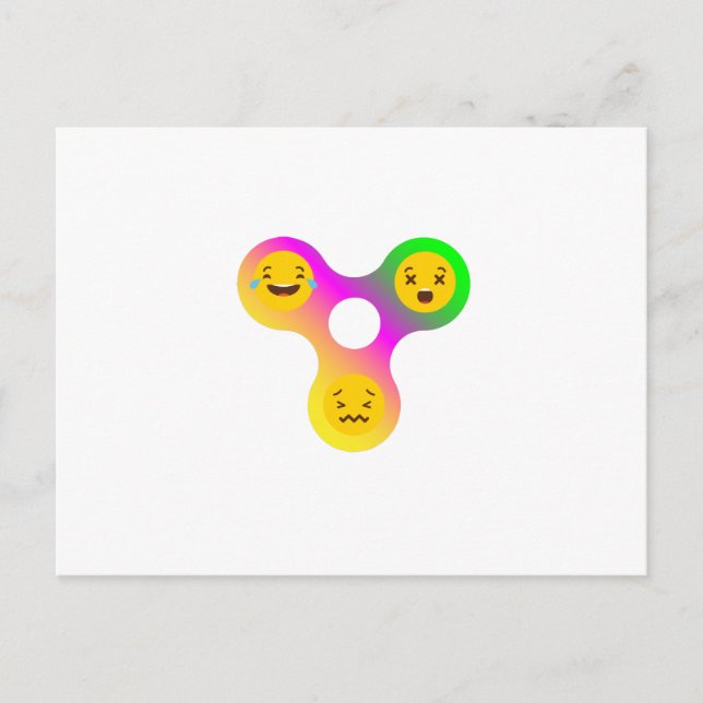 Carte Postale Fidget Spinner Emoji est un cadeau amusant (Devant)