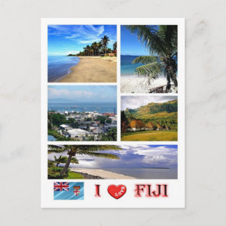 Carte Postale Fidji - I Love -