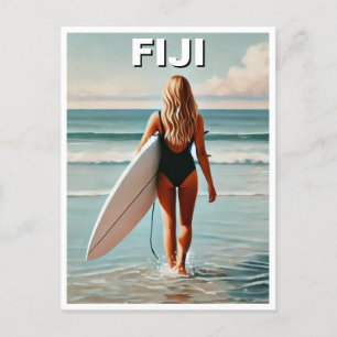 Carte Postale Fidji Surfer Girl