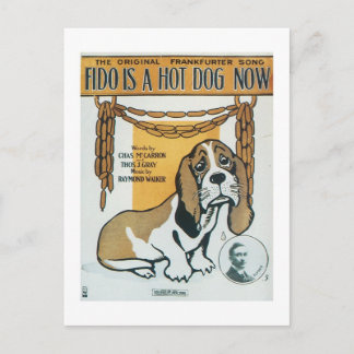 Carte Postale Fido Est Un Chien Chaud Maintenant Couverture Vint